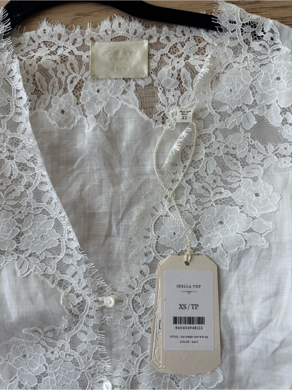 Doen Idella Top White sz XS - Picture 5 of 5
